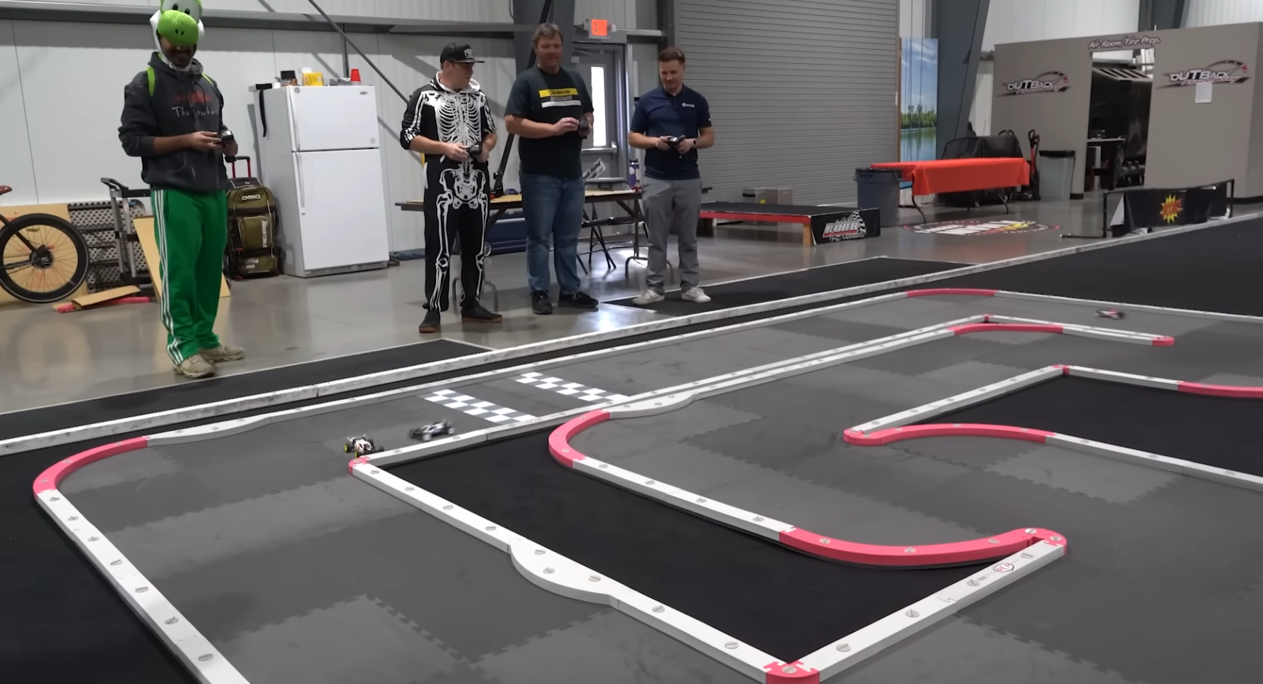 Kyosho Mini-Z RC racing track at KCAZ PowerSports showroom